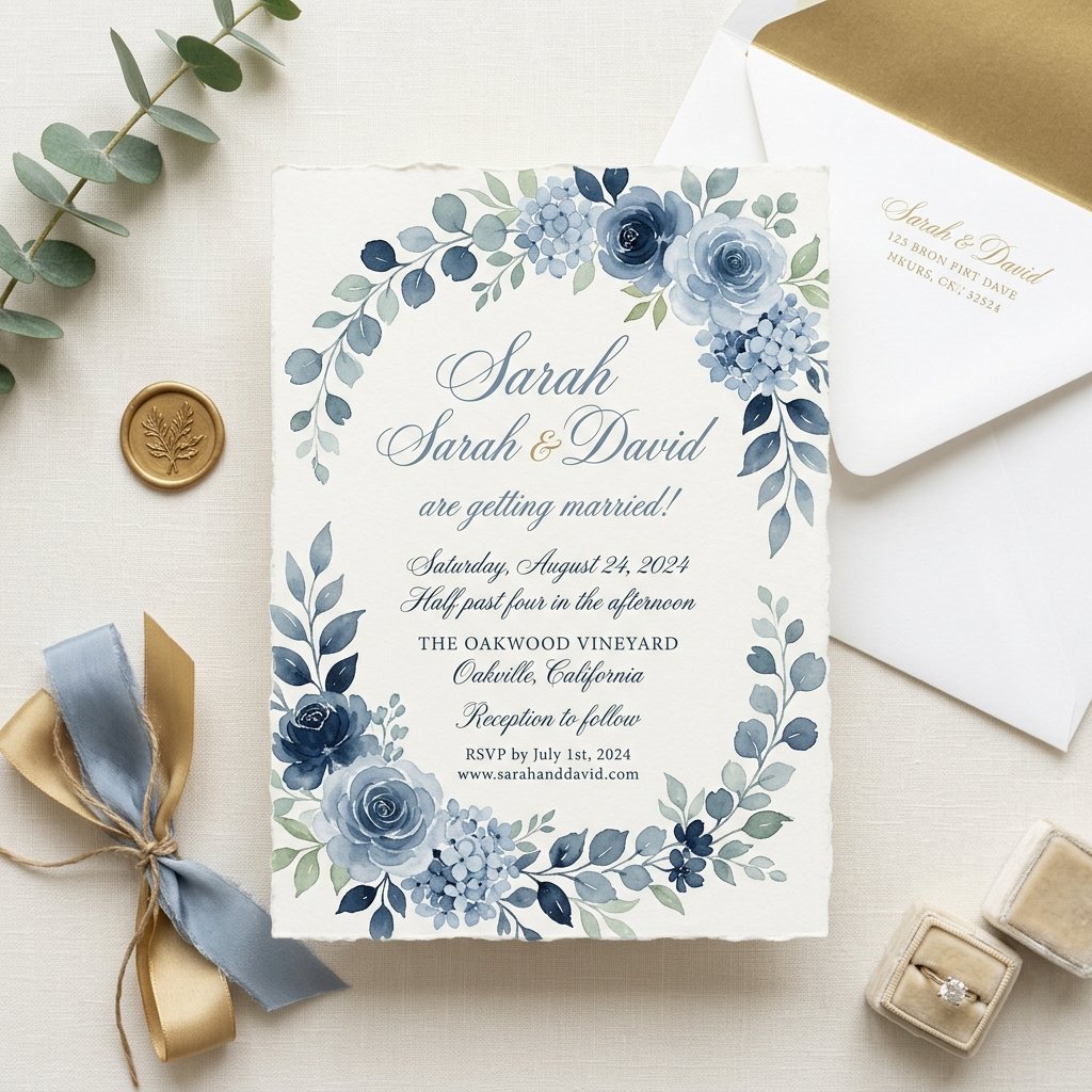 Premium Blue Floral Preview